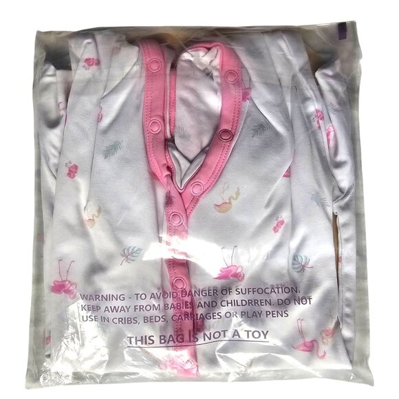 Bubble Baby Flamingo Print Bamboo Snap Footie Romper 12-18M NWT‎ - Picture 5 of 6